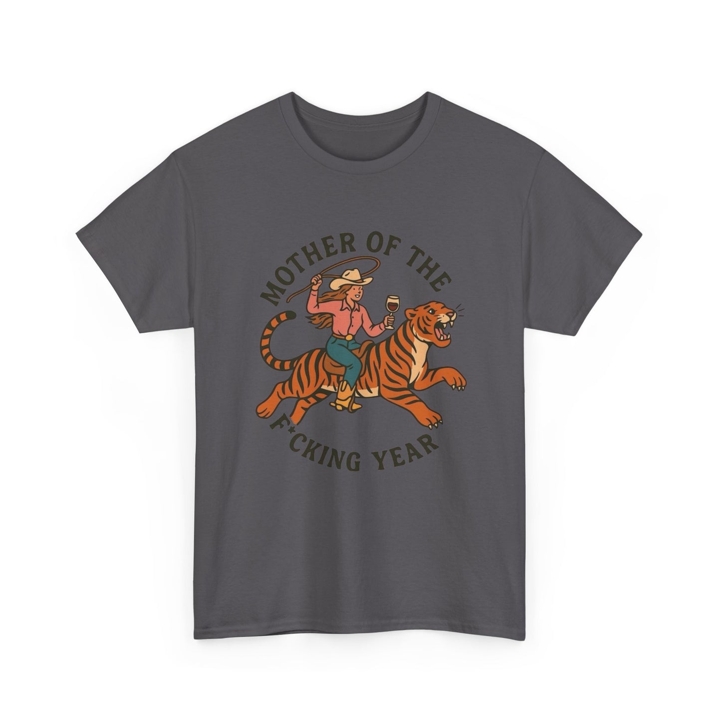 Mother Of The Year Graphic T Shirt NEW Vintage Unisex Heavy Cotton Tee