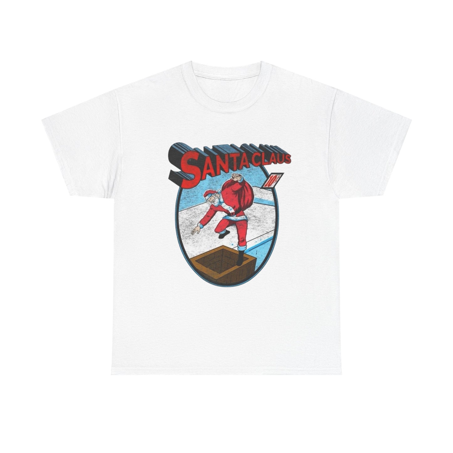 Santa Clause Christmas Superhero Graphic T Shirt NEW Unisex Heavy Cotton Tee