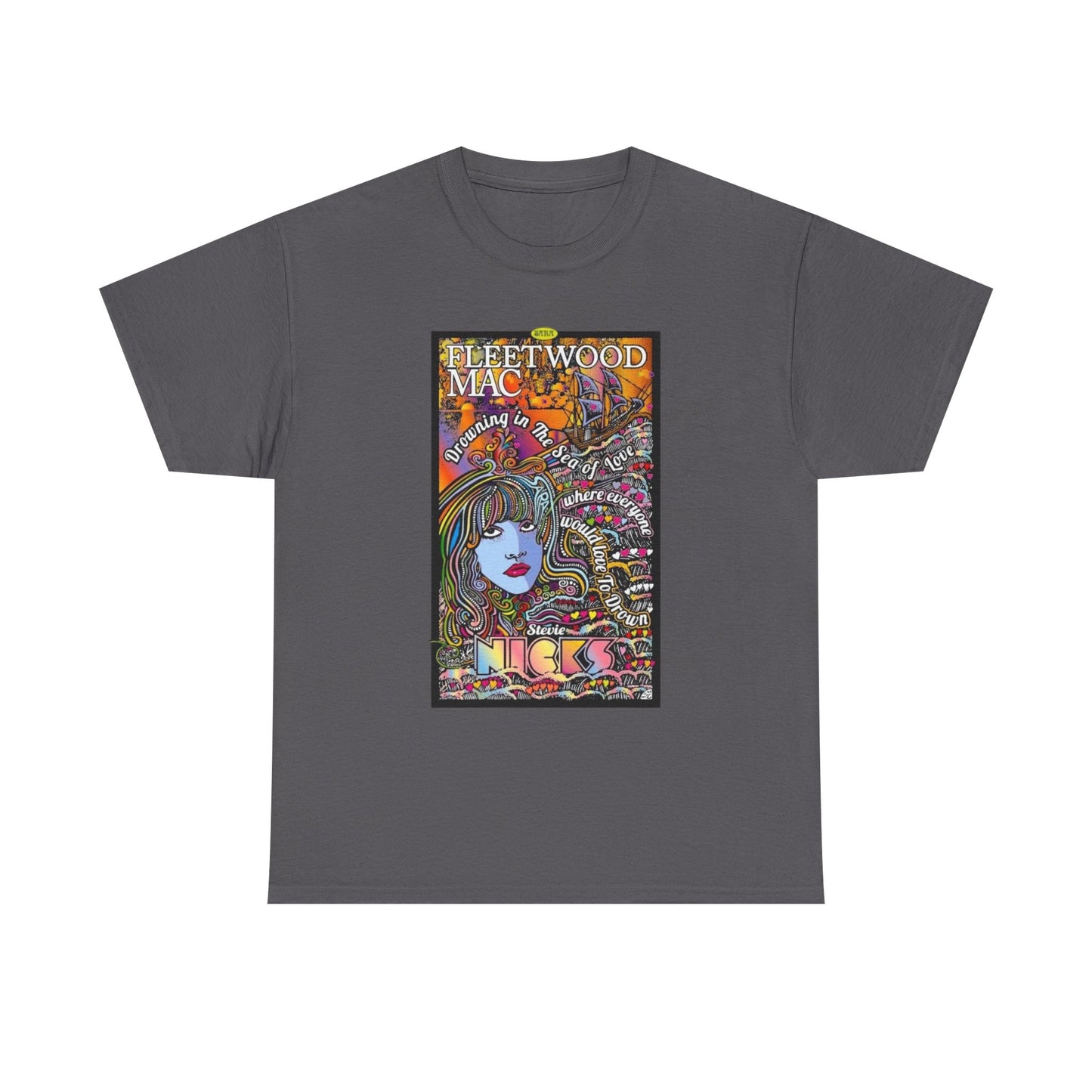 Fleetwood Mac T-shirt graphic vintage art 70s Unisex Heavy Cotton Tee