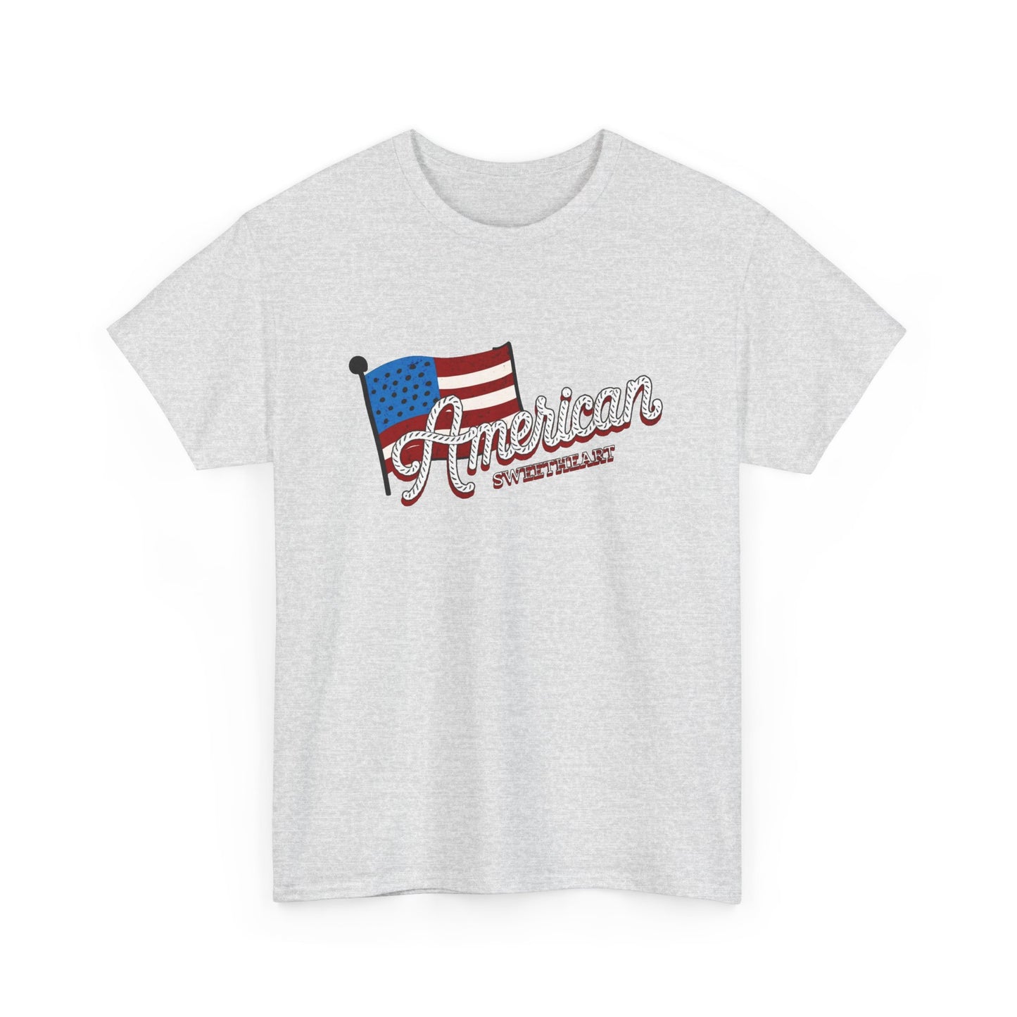 American Sweetheart USA Graphic T Shirt Regular Men's Heavy Cotton Tee