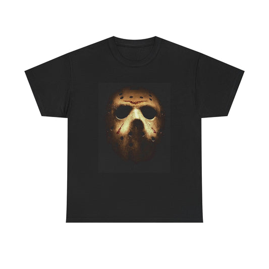 Friday The 13th Tshirt Retro Horror Movie Merch Retro Unisex Heavy Cotton Mask