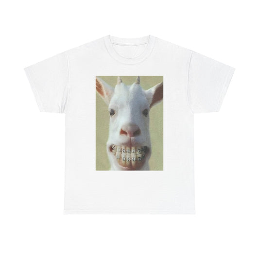 Funny Animal Graphic T Shirt Sheep goat Farm Hilarious Unisex Heavy Cotton Tee