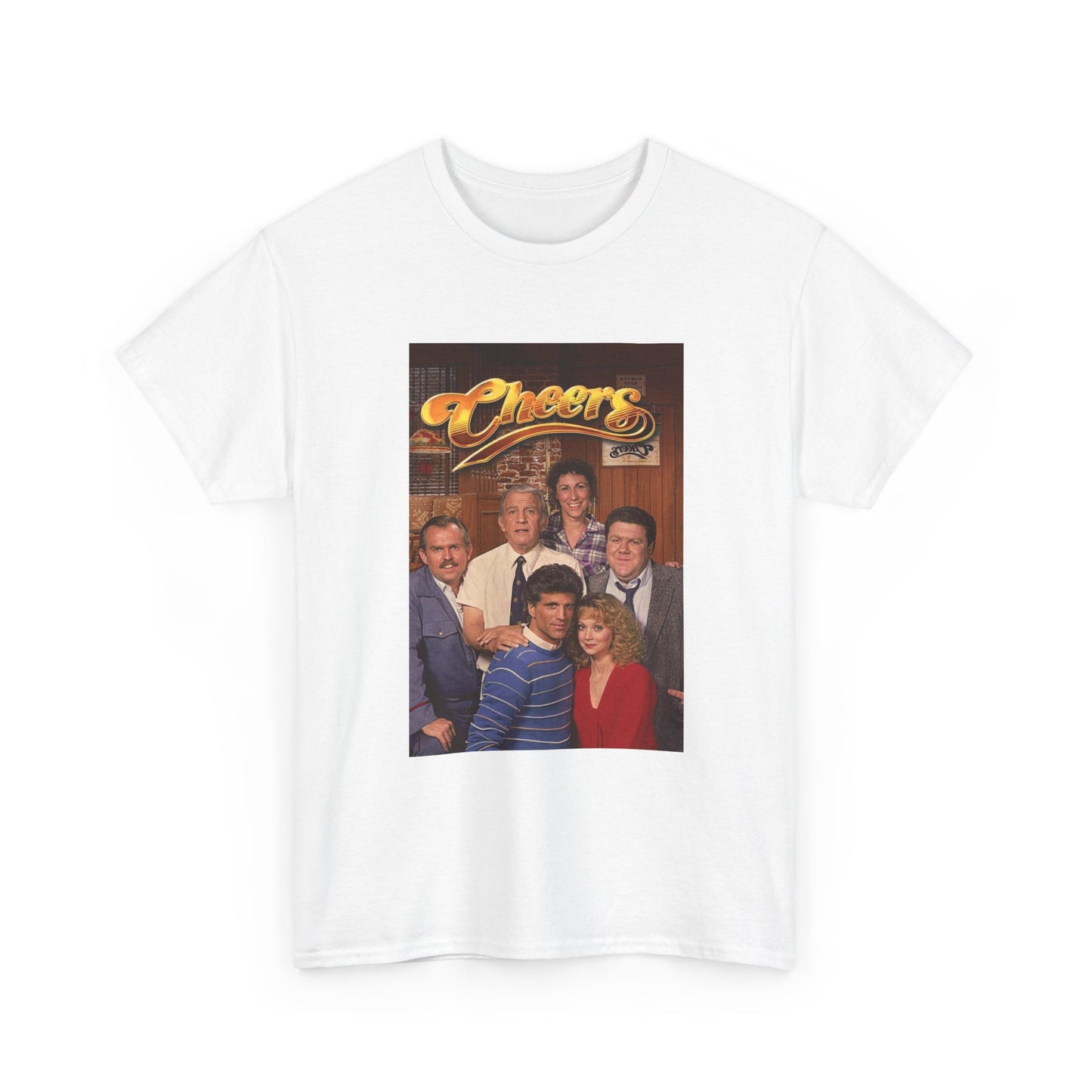 Cheers Tshirt Retro Tv Series Boston Bar Comedy Unisex Heavy Cotton Tee