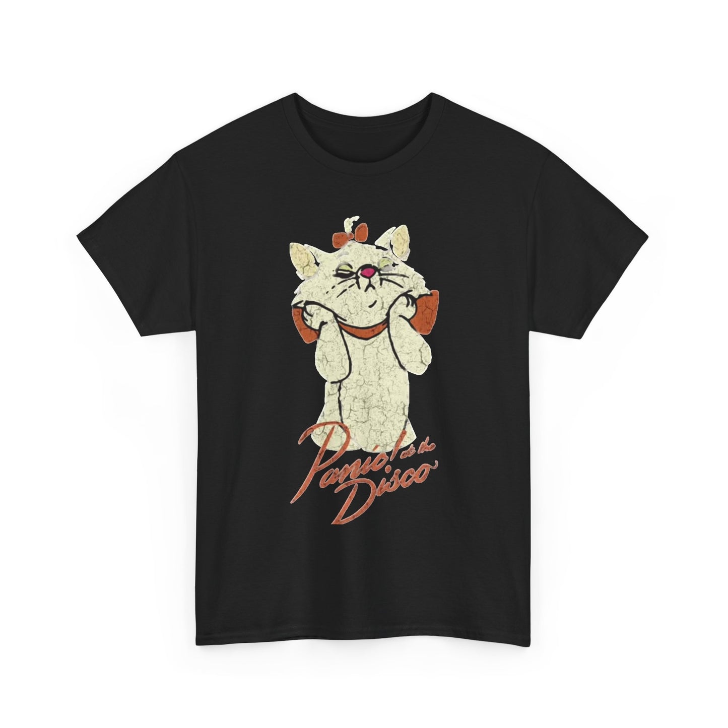 Panic at the disco T-shirt vintage cat kitten graphic art punk Heavy Cotton Tee