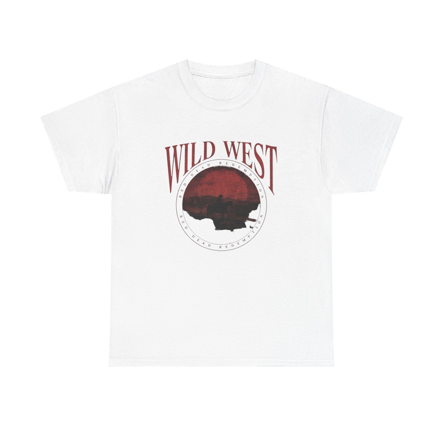 Red Dead Redemption Wild West Graphic T Shirt Unisex Heavy Cotton Tee
