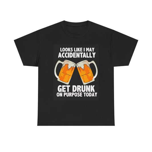 Get Drunk Today T Shirt Funny Beer Comedy Graphic Unisex Heavy Cotton Tee