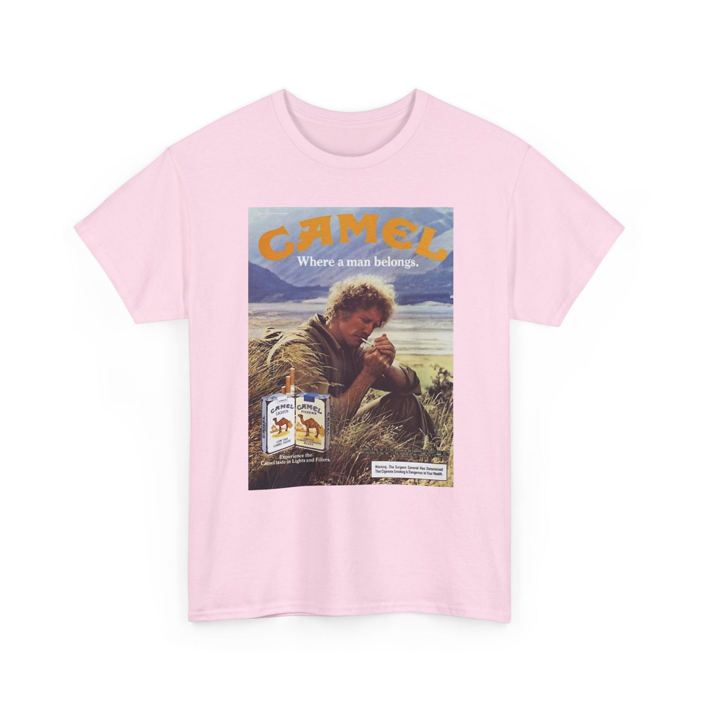 Joe Camel Cigarettes T-shirt Vintage Poster Retro Unisex Heavy Cotton Tee 1