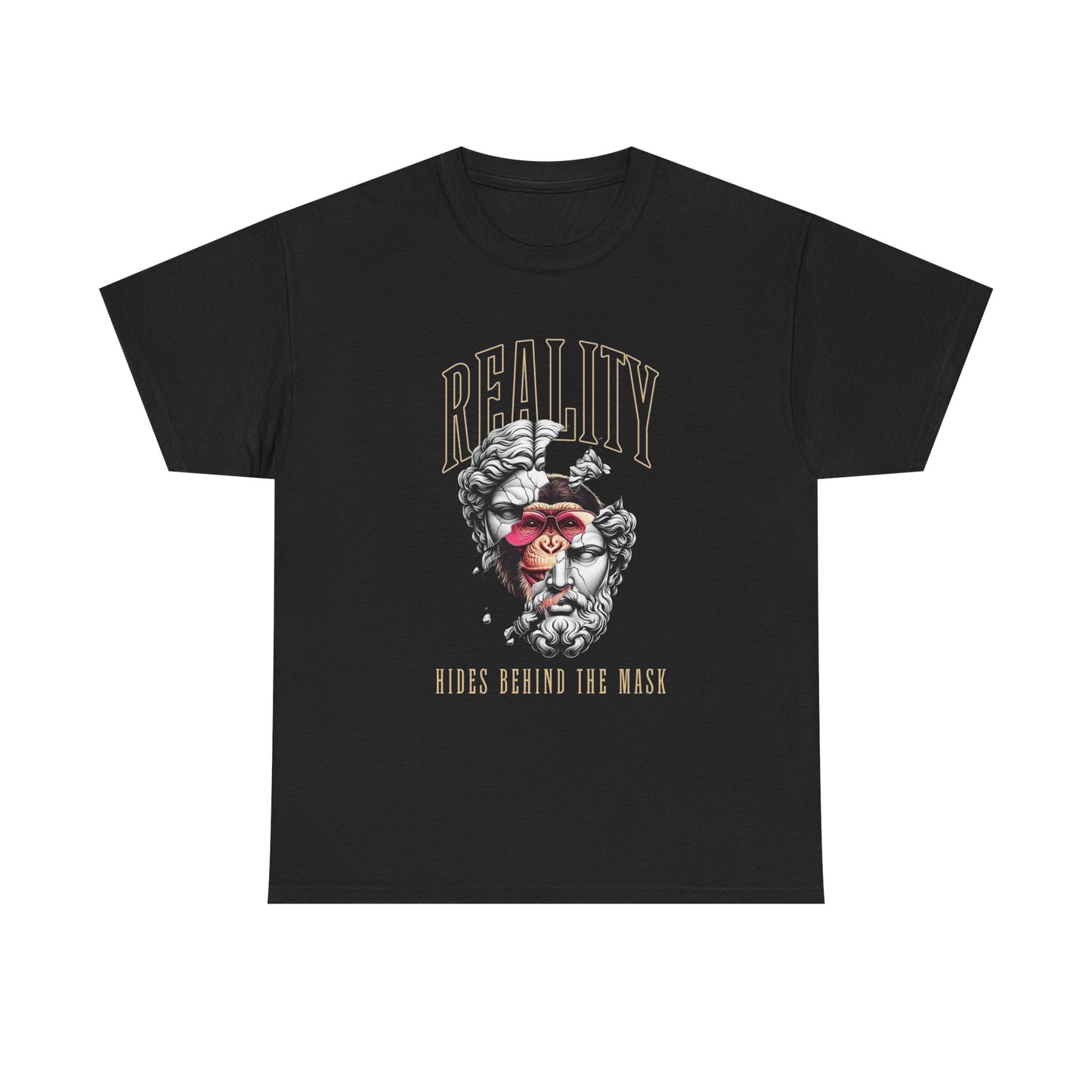 Reality Hides Behind The Mask T Shirt Graphic Unisex Heavy Cotton Tee NEW GIFT