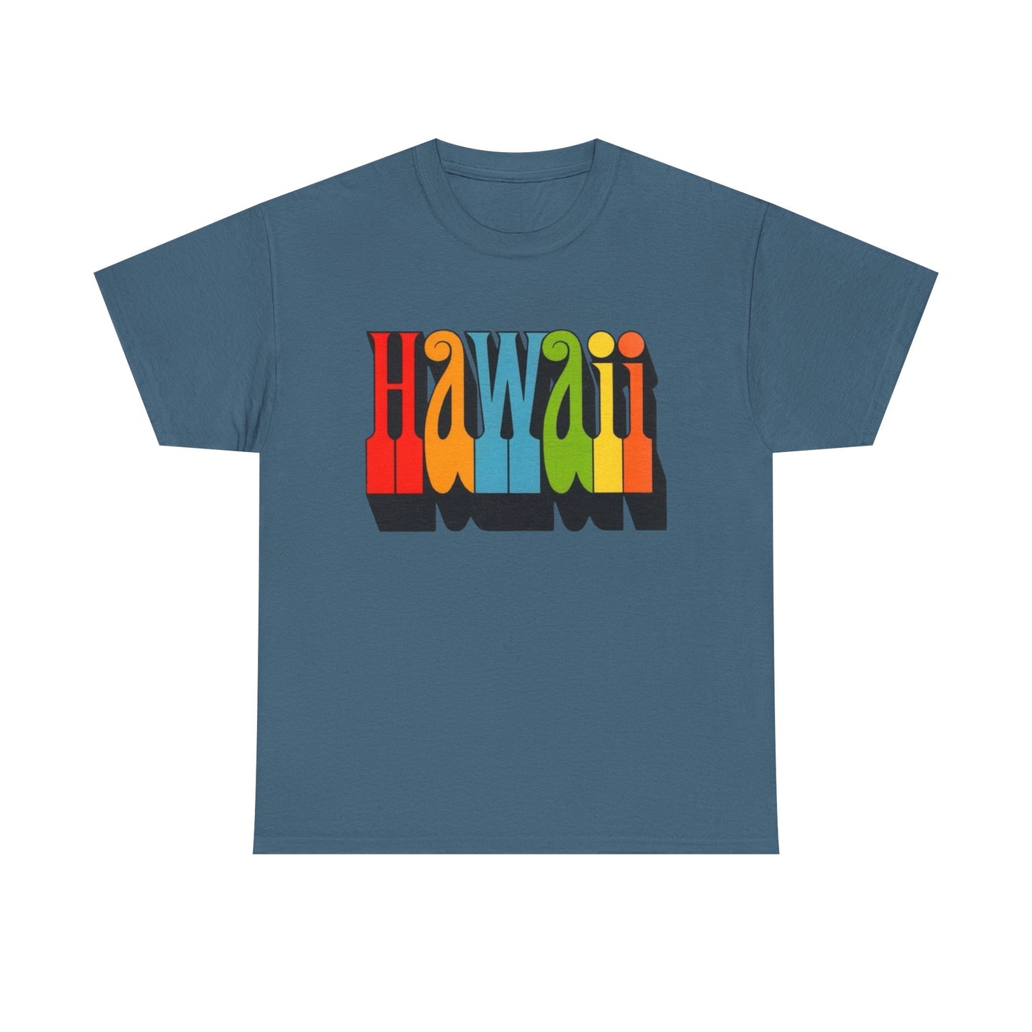 Hawaii Retro Graphic T Shirt Unisex Heavy Cotton Tee