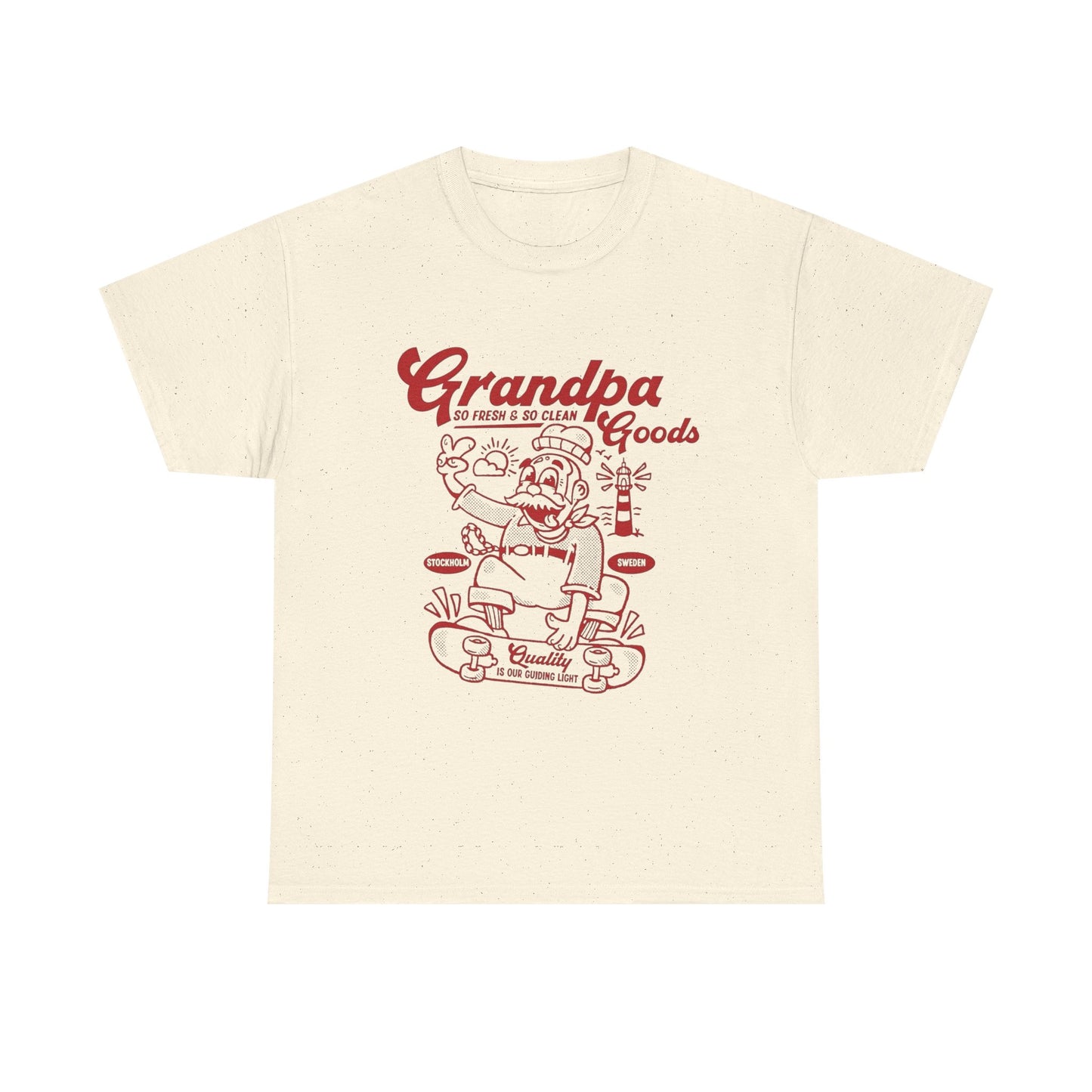 Grandpas Good Skateboards Graphic T Shirt Unisex Heavy Cotton Tee