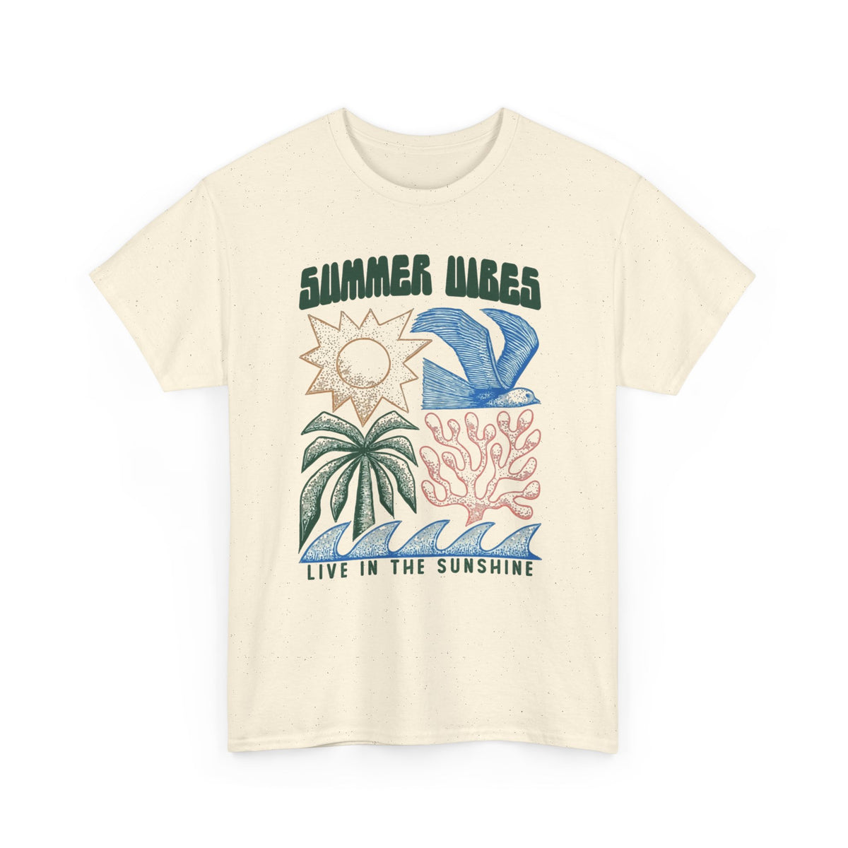Summer Vibes Sunshine Beach Graphic T-Shirt Men's Graphic Tee