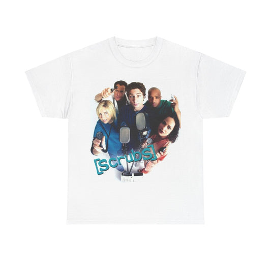 Scrubs Tshirt Retro Hospital Nurse Tv Show Funny Unisex Heavy Cotton Tee