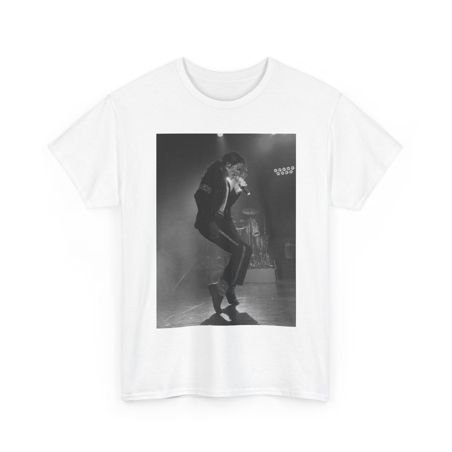 Michael Jackson Tshirt Vintage Stage Black and white Unisex Heavy Cotton Tee