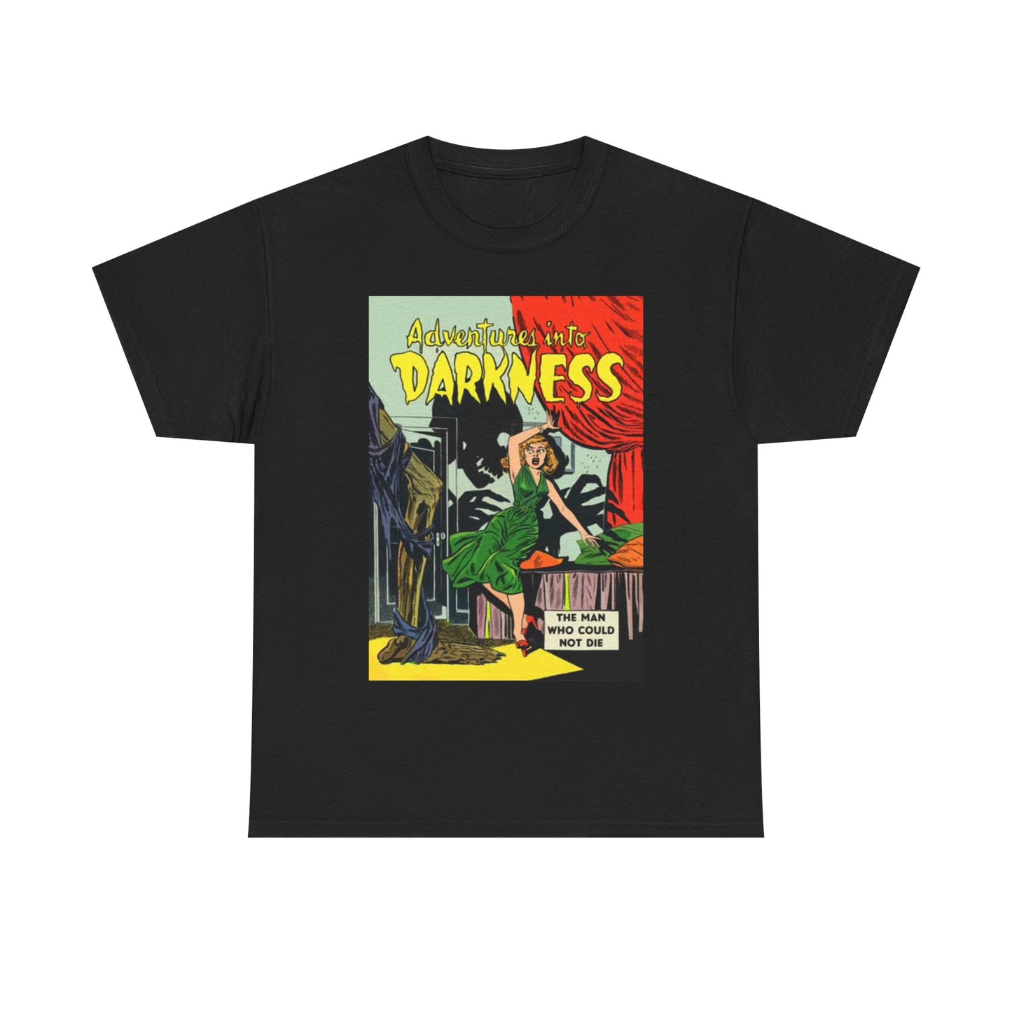 Adventures Into The Darkness Shirt Cartoon Graphic Unisex Heavy Cotton Tee
