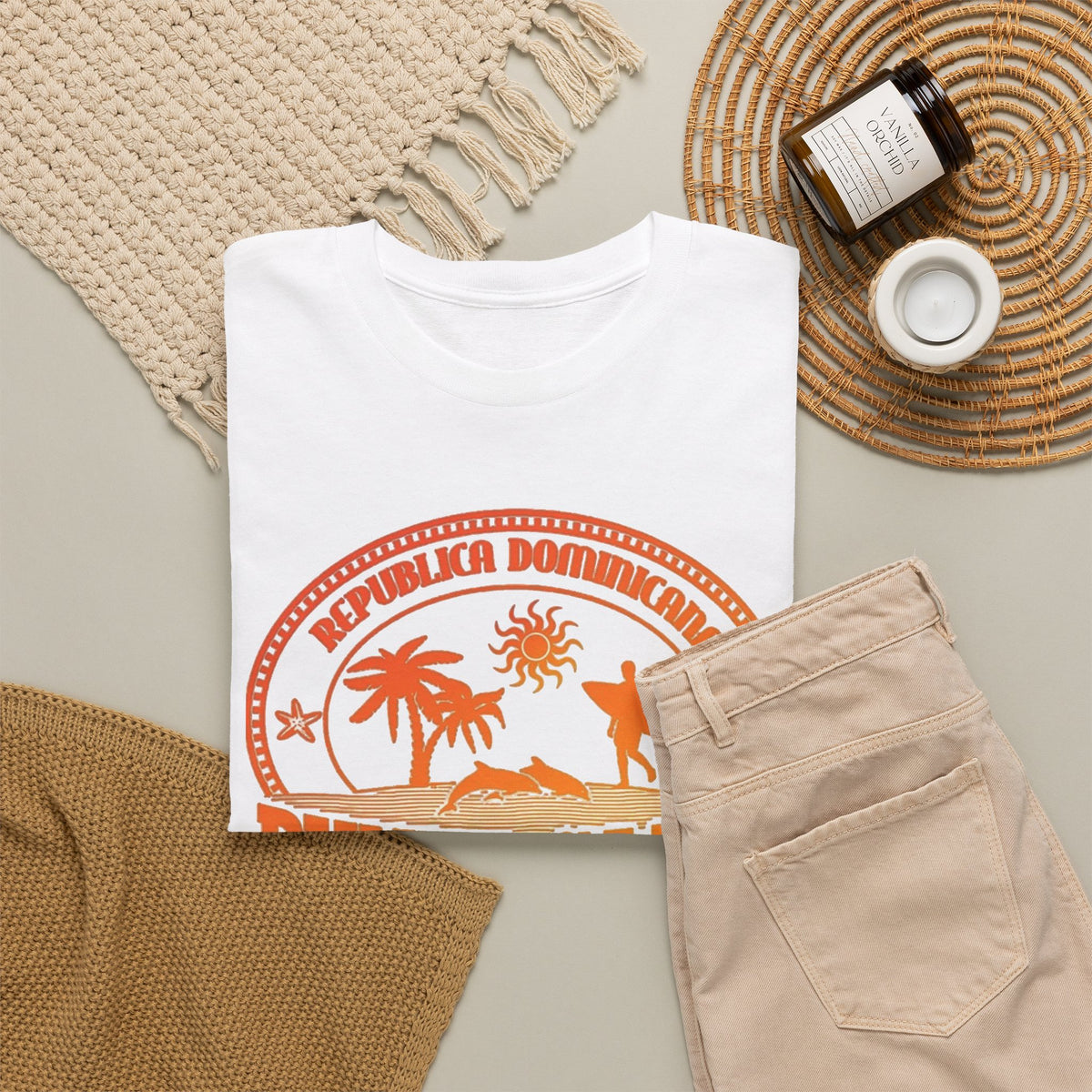 Punta Cana Graphic T Shirt Men's Dominican Republic Heavy Cotton Tee