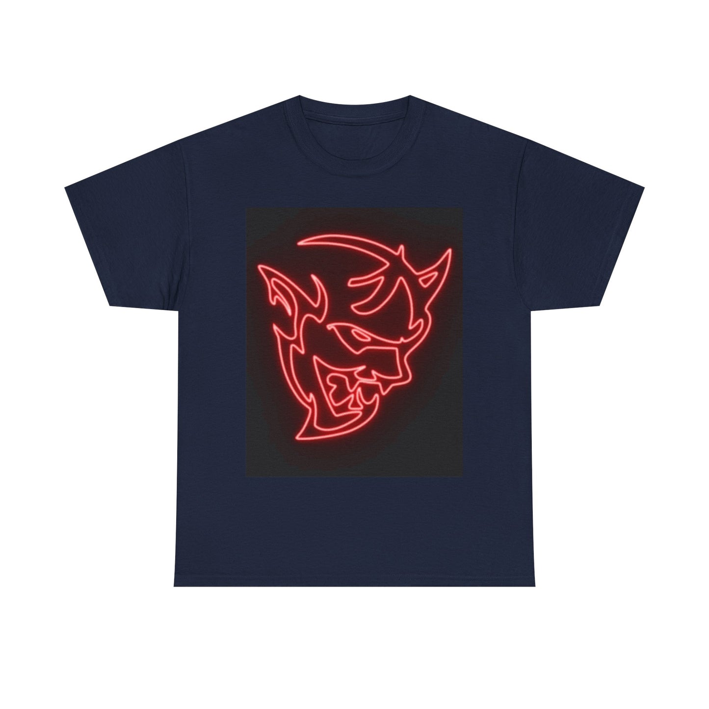 Dodge Demon Tshirt Hellcat Charger Logo Challenger Mopar Unisex Heavy Cotton Tee
