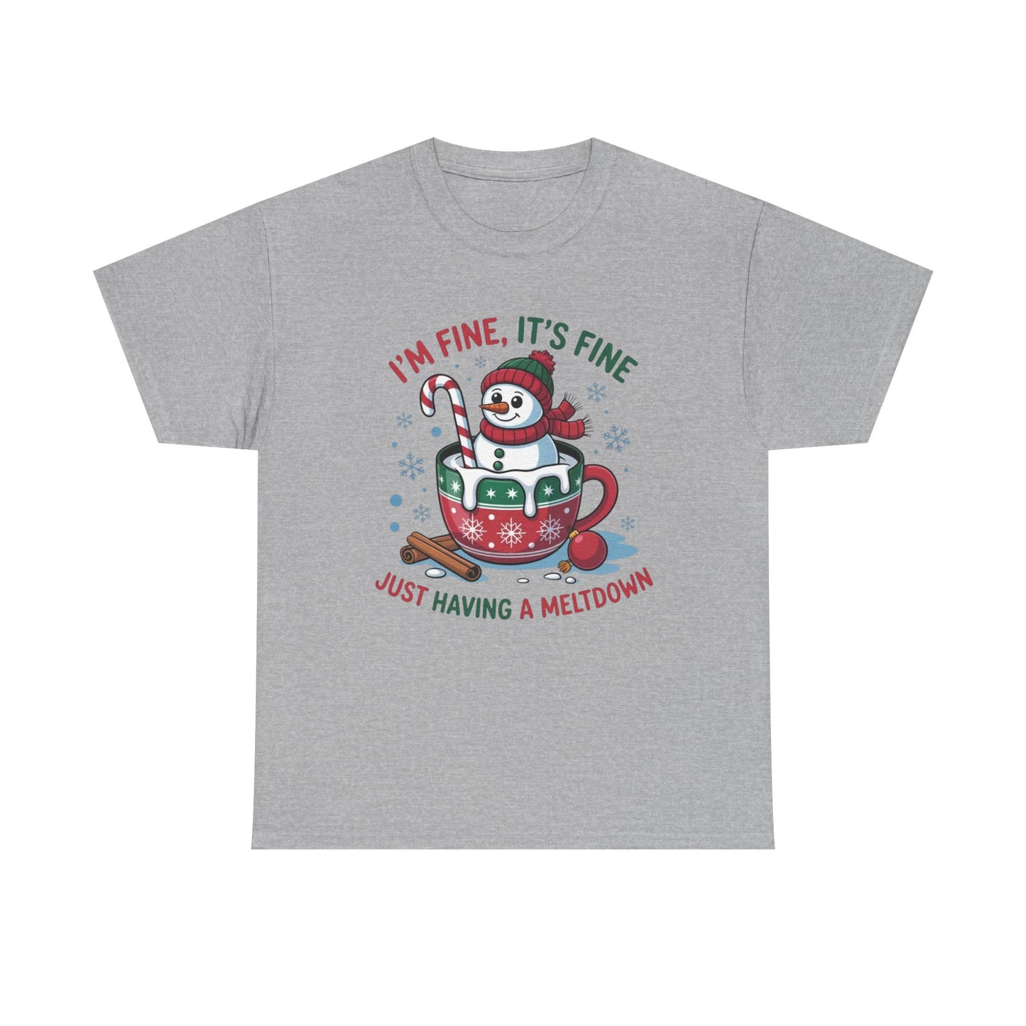 Funny Christmas Snowman Graphic T Shirt NEW ADULT