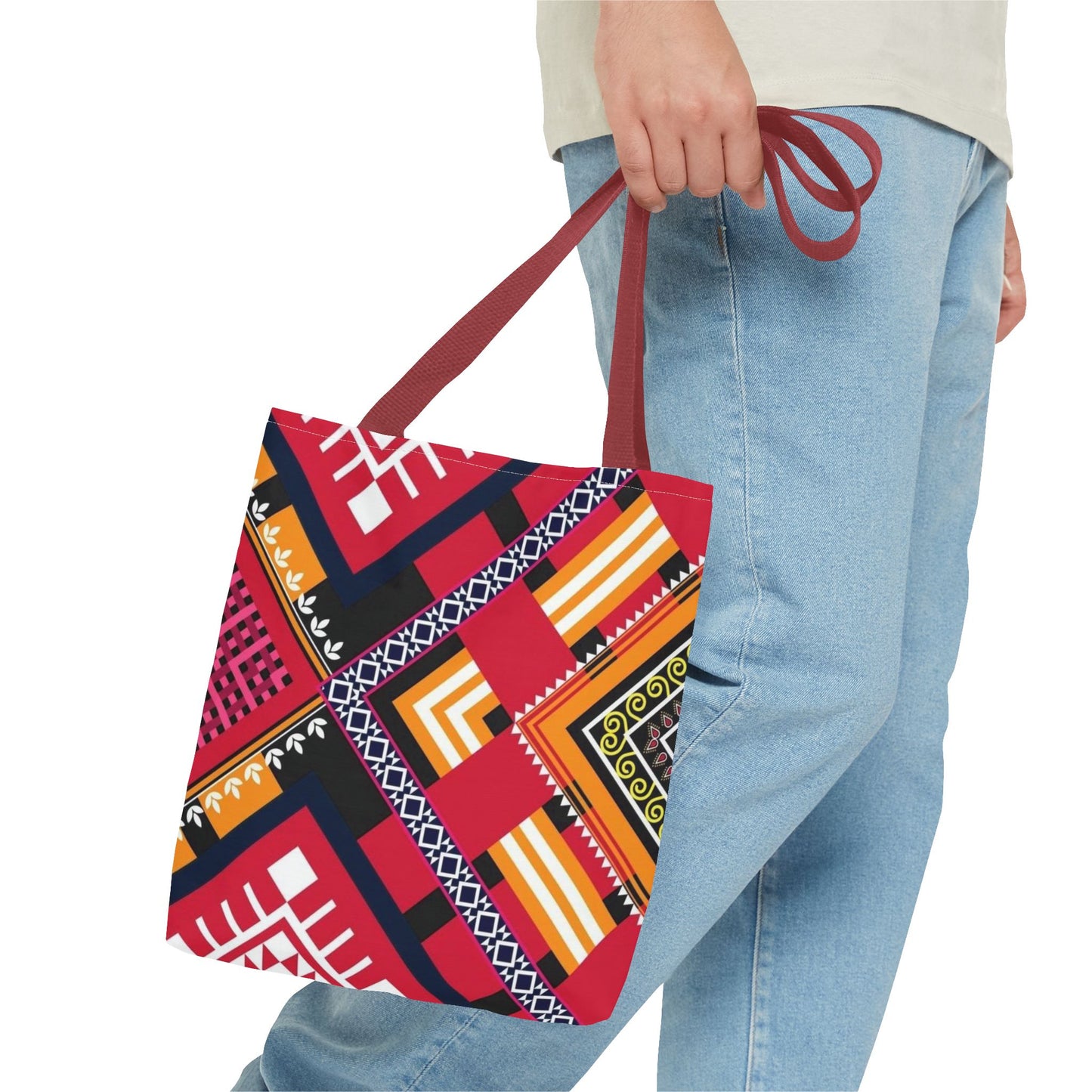 BRAND NEW WESTERN PRINT Multi Color TOTE BAG Fast Shipping (AOP) red