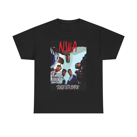 NWA Straight Outta Compton Graphic T Shirt Vintage Cali Unisex Heavy Cotton Tee