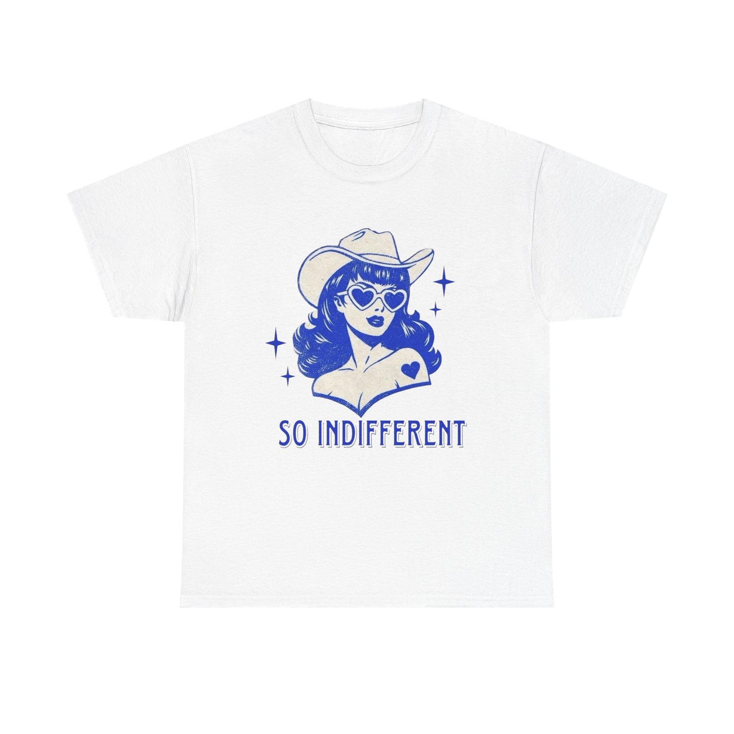 So Indifferent Cowgirl Vintage Graphic T-Shirt, Unisex Cotton Shirt