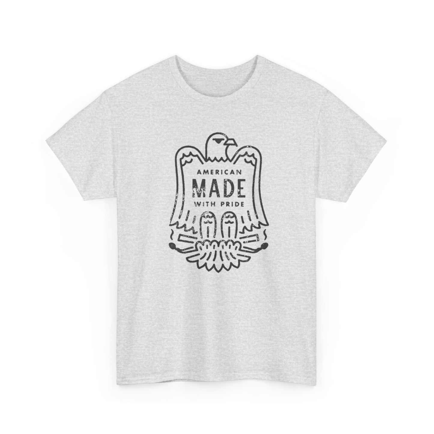 American Made With Pride Graphic T Shirt Unisex Heavy Cotton Tee Gift