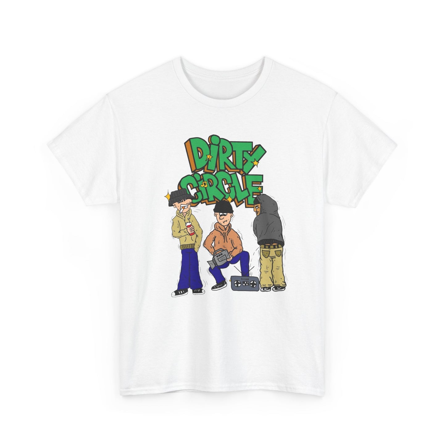 Dirty Circle Retro 90's Graphic T Shirt Unisex Heavy Cotton Tee