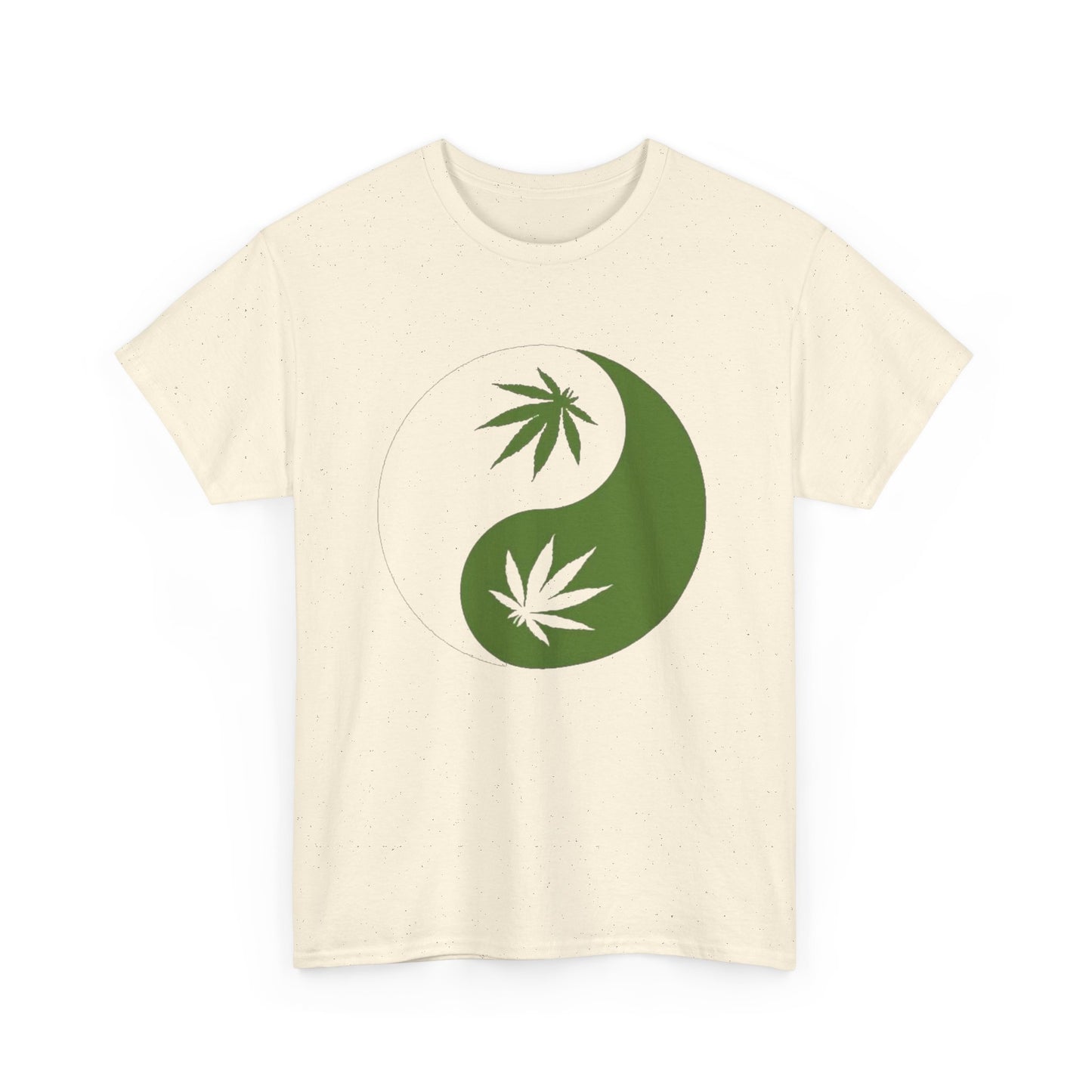 Weed Ying Yang Peace Graphic T Shirt Unisex Heavy Cotton Tee