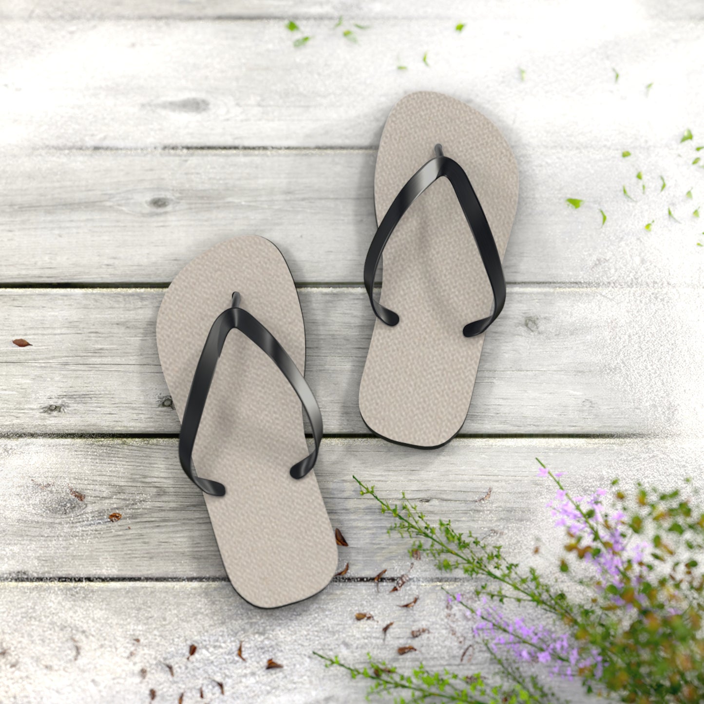 Tan Gray Flip Flops, Sandals Slides, Summer Footwear, Brand New