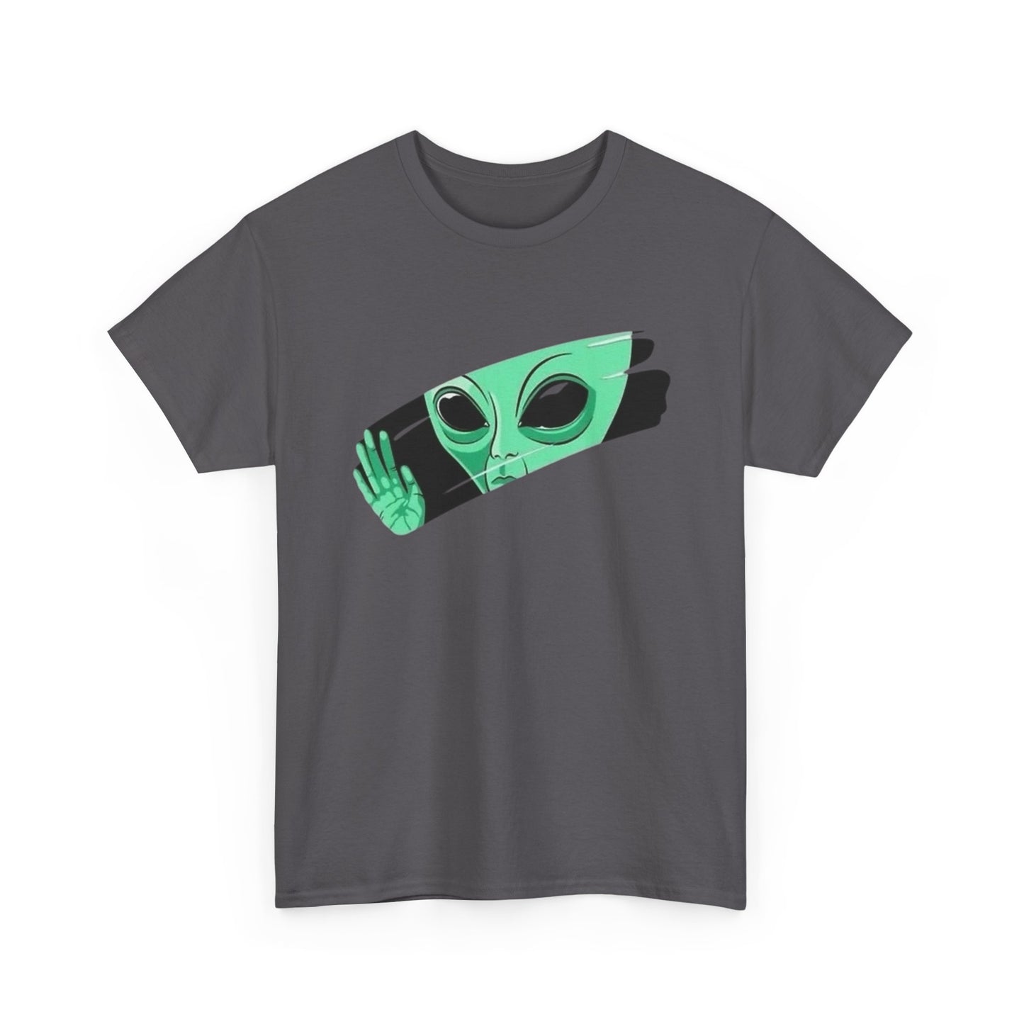 Aliens Watching Us Graphic T Shirt Men's Heavy Cotton Tee