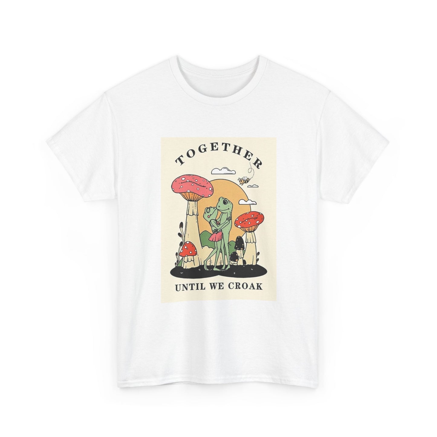 Trippy Mushroom Hunter Tshirt Mystical Graphic Vibe Unisex Heavy Cotton Toads