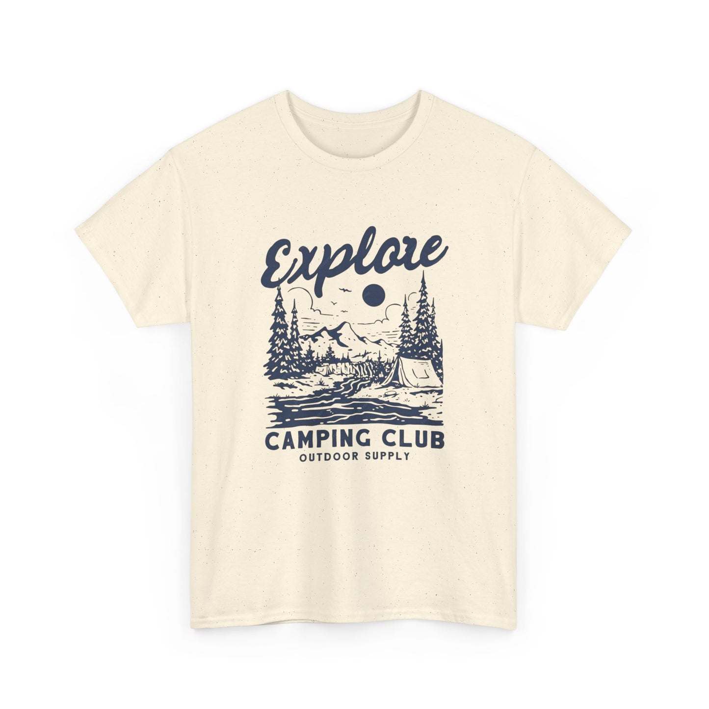 Explore Camping Club Graphic T Shirt Unisex Heavy Cotton Tee