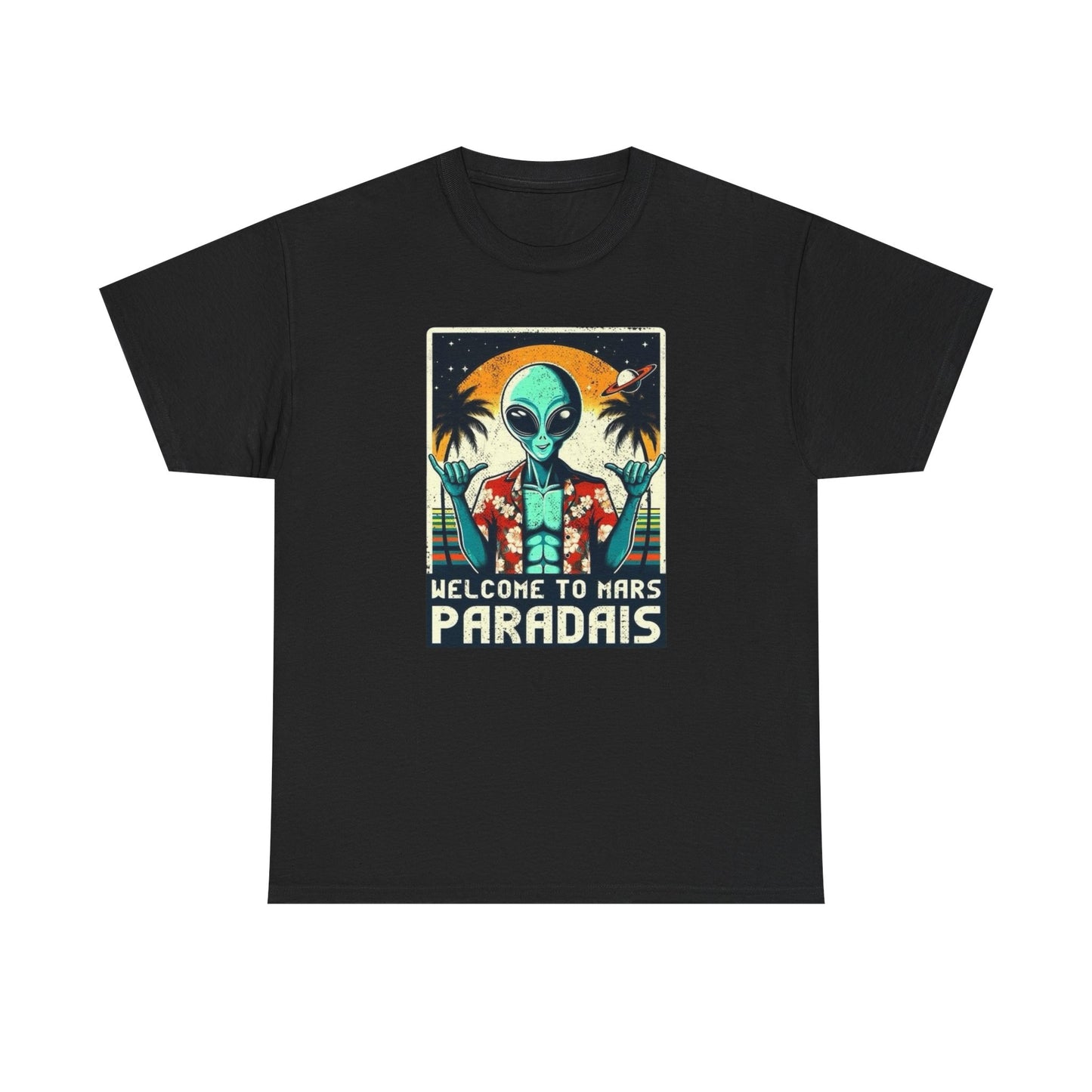Welcome To Mars Graphic T-Shirt Unisex Heavy Cotton Tee NEW