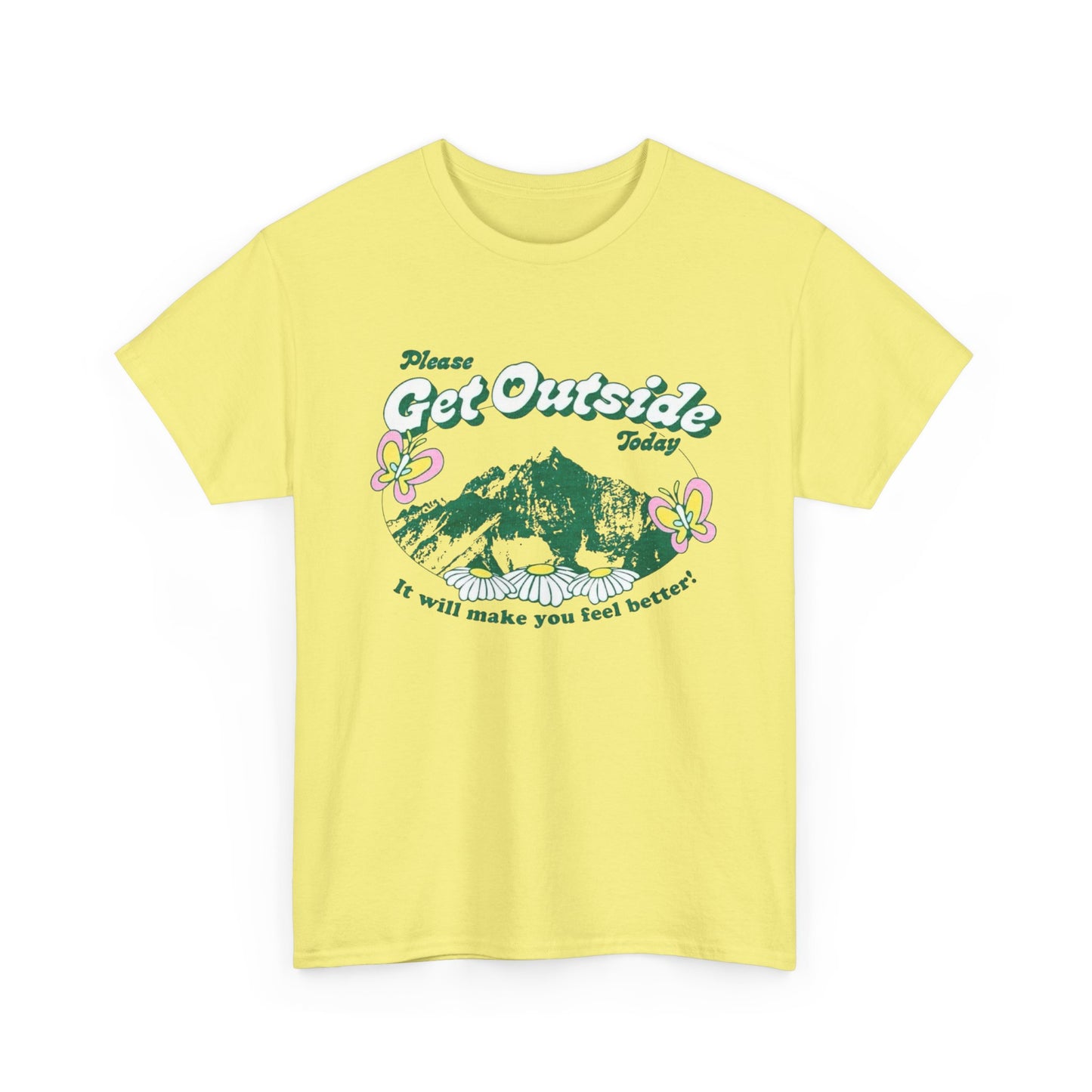 Please Get Outside Today Graphic T Shirt NEW Adult Unisex Heavy Cotton Tee