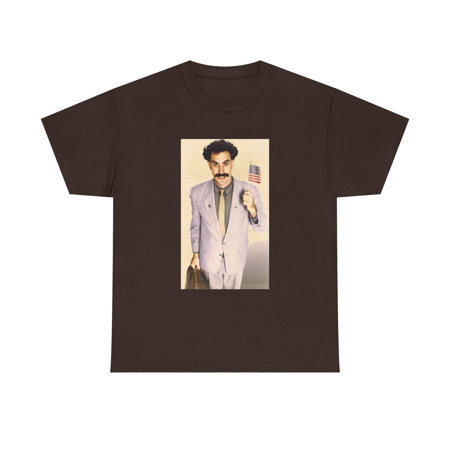 Borat Comes to America Tshirt Funny Comedy Movie Unisex Heavy Cotton Tee