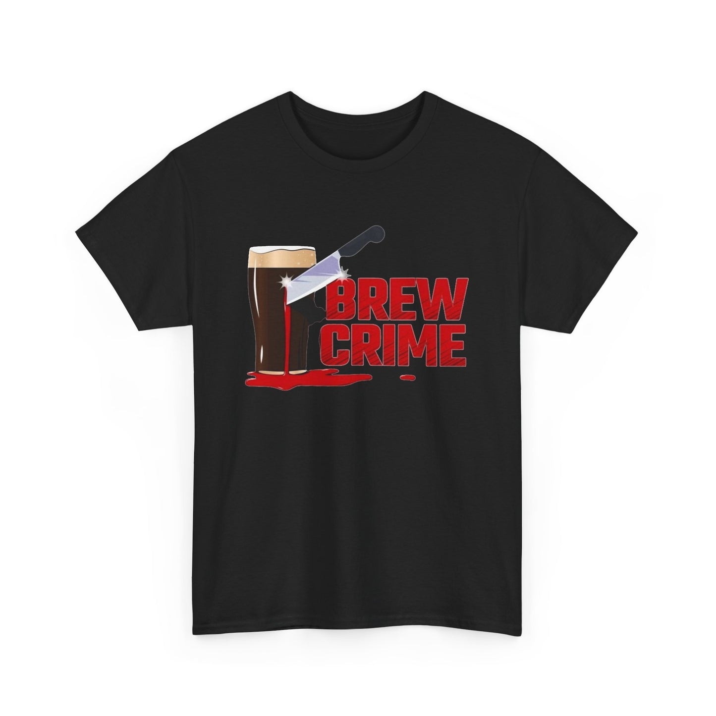Brew Crime Beers Graphic T Shirt NEW Unisex Heavy Cotton Tee