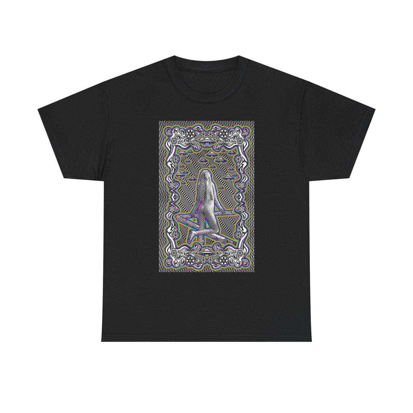 Trippy Graphic Mushrooms T Shirt Unisex Heavy Cotton Vintage Gift NEW