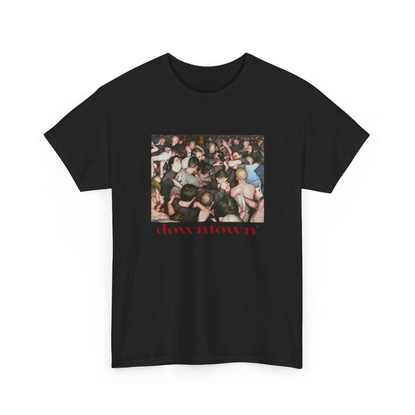Downtown Hardcore Music Graphic T Shirt Unisex Heavy Cotton Tee Gift New