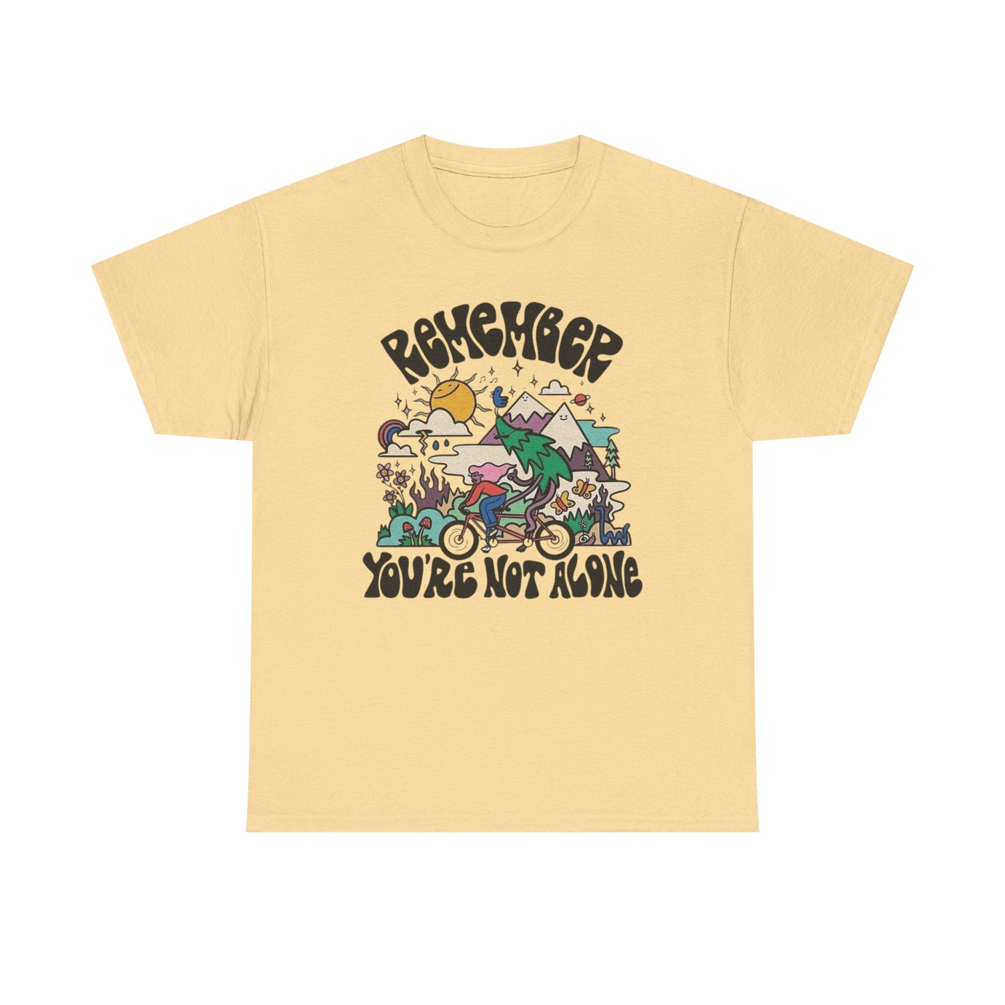 Remember Your Not Alone Graphic T Shirt NEW Adult Unisex Heavy Cotton Tee