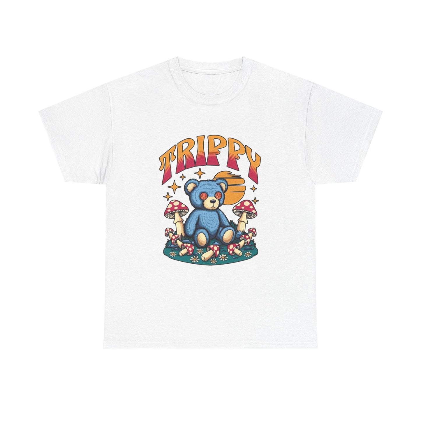 Trippy Bear Graphic T-Shirt Men's Women's Heavy Cotton Tee NEW GIFT