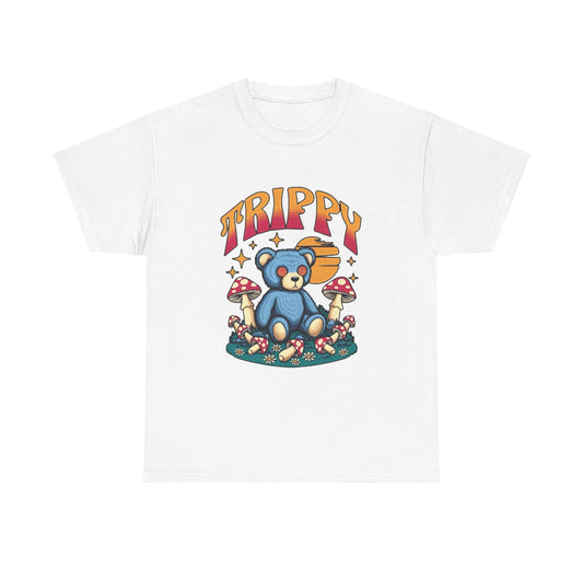 Trippy Bear Graphic T-Shirt Men's Women's Heavy Cotton Tee NEW GIFT