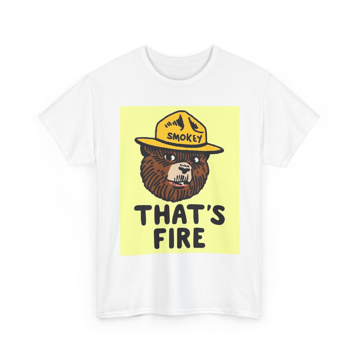 That's Fire Smokey The Bear Graphic T Shirt Cotton Tee