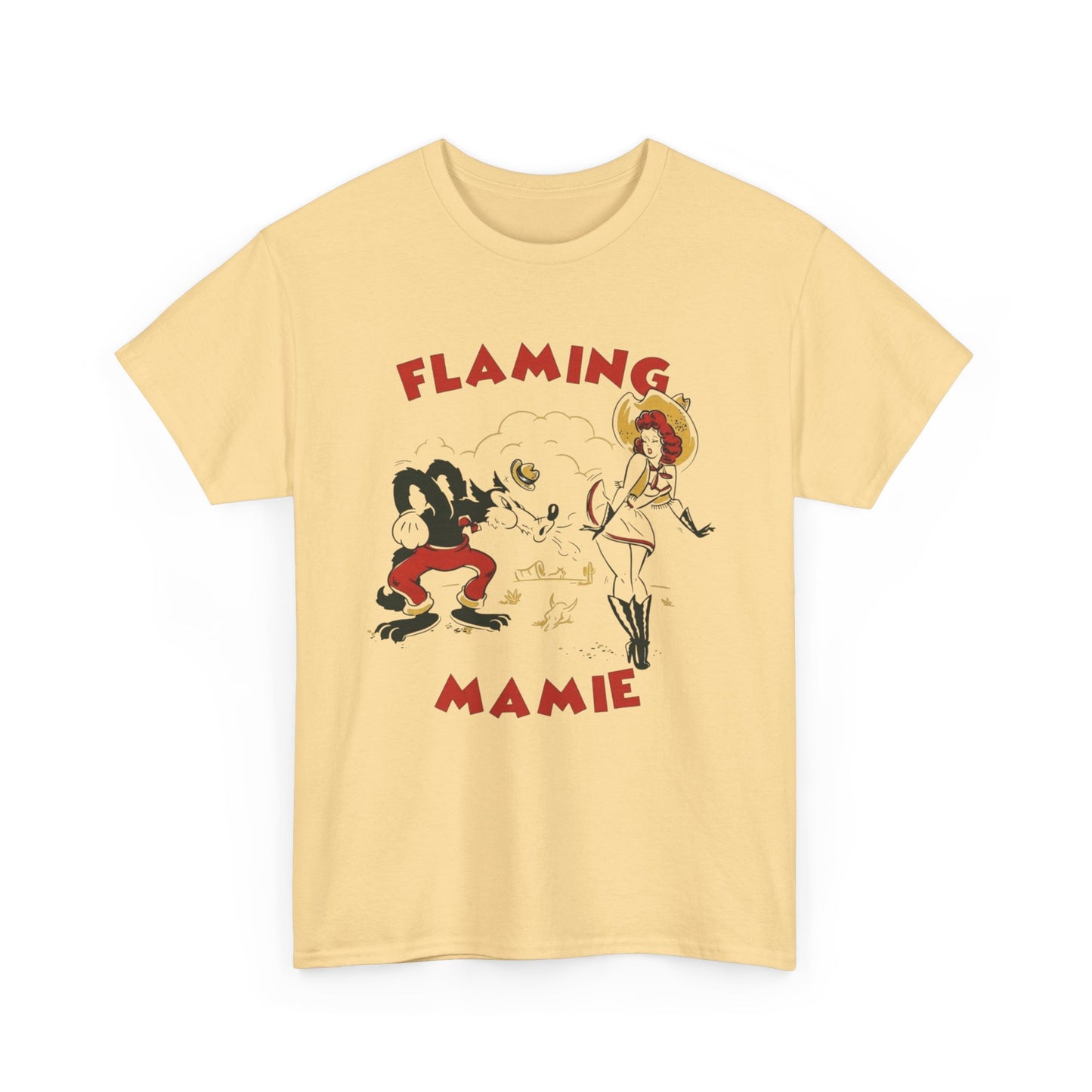 Flaming Mamie Graphic T Shirt NEW ADULT TEE VINTAGE