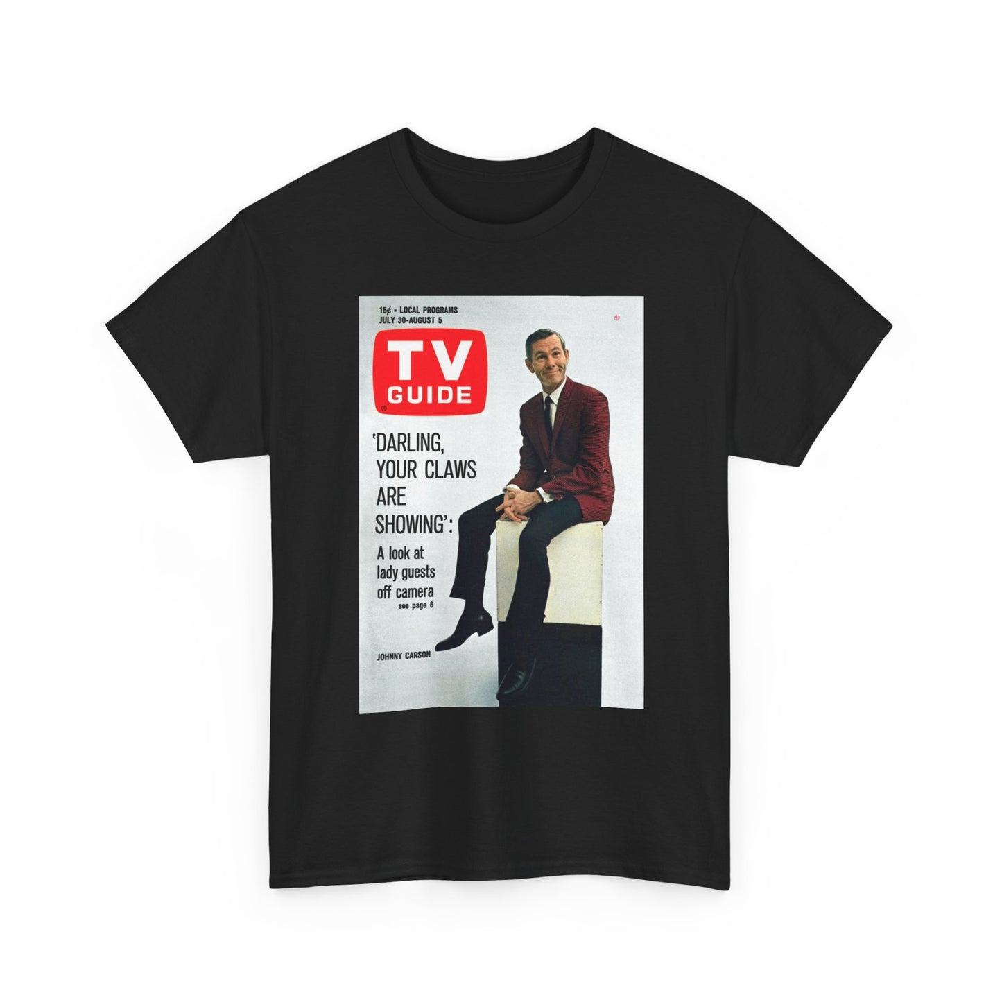 Johnny Carson T Shirt Vintage Late Night Graphic Retro Unisex Heavy Cotton Tee