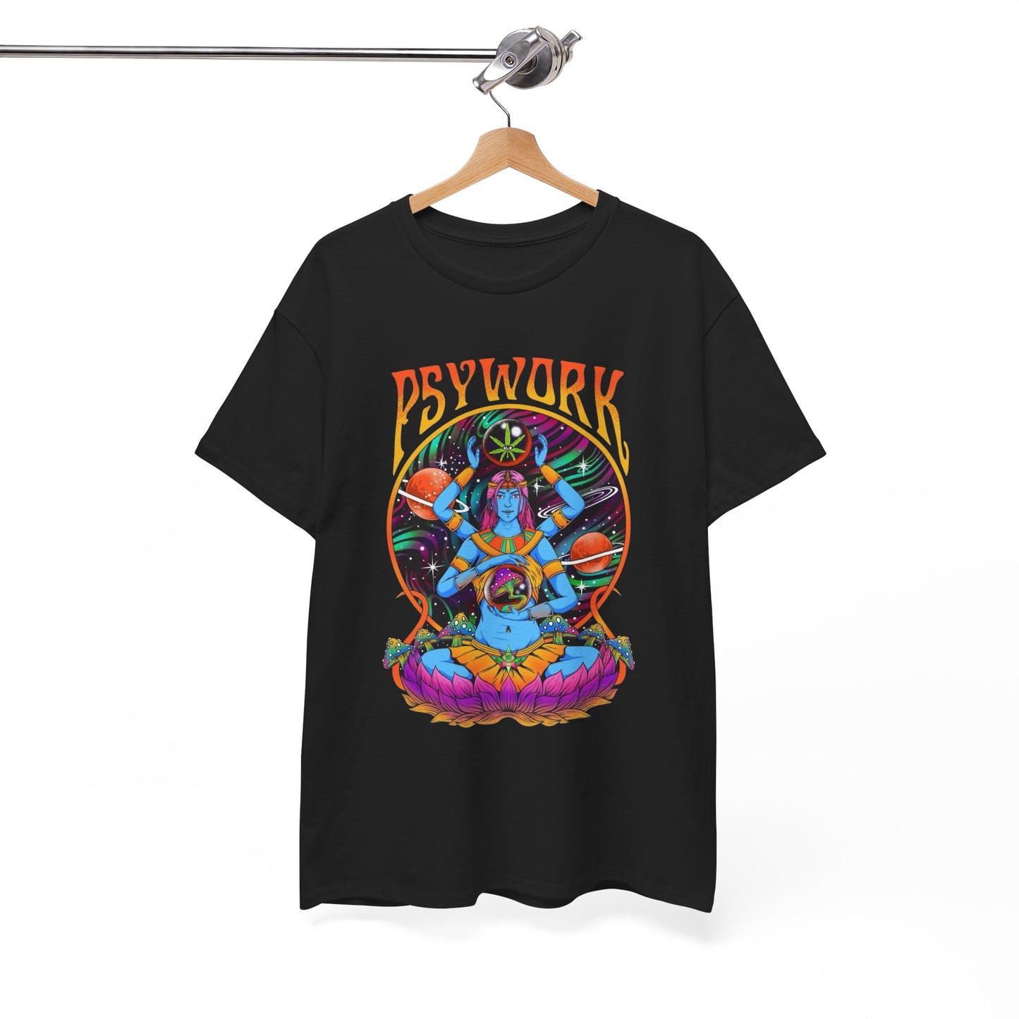 Trippy Psyswork Graphic T Shirt NEW ADULT Unisex Heavy Cotton Tee