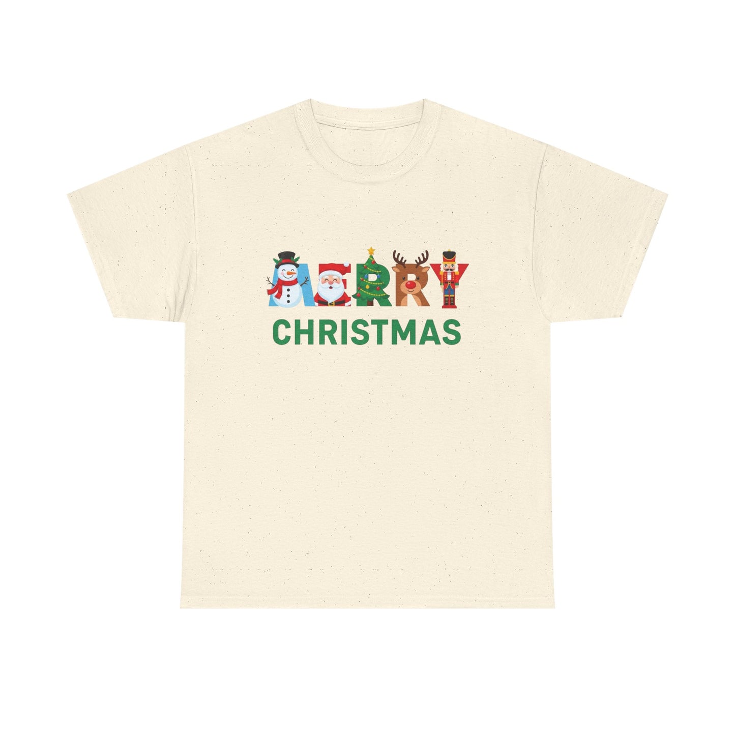 Merry Christmas Characters Graphic T Shirt NEW Unisex Heavy Cotton Tee