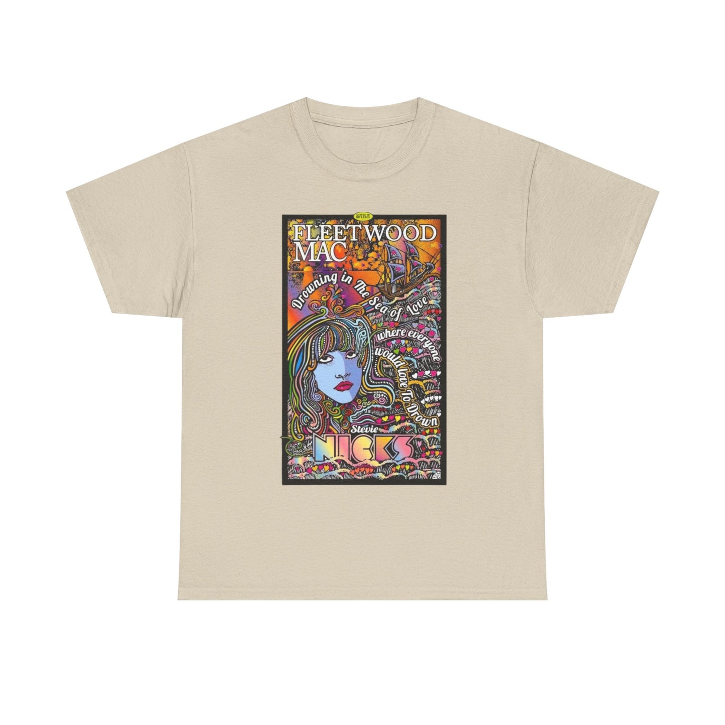 Fleetwood Mac T-shirt graphic vintage art 70s Unisex Heavy Cotton Tee