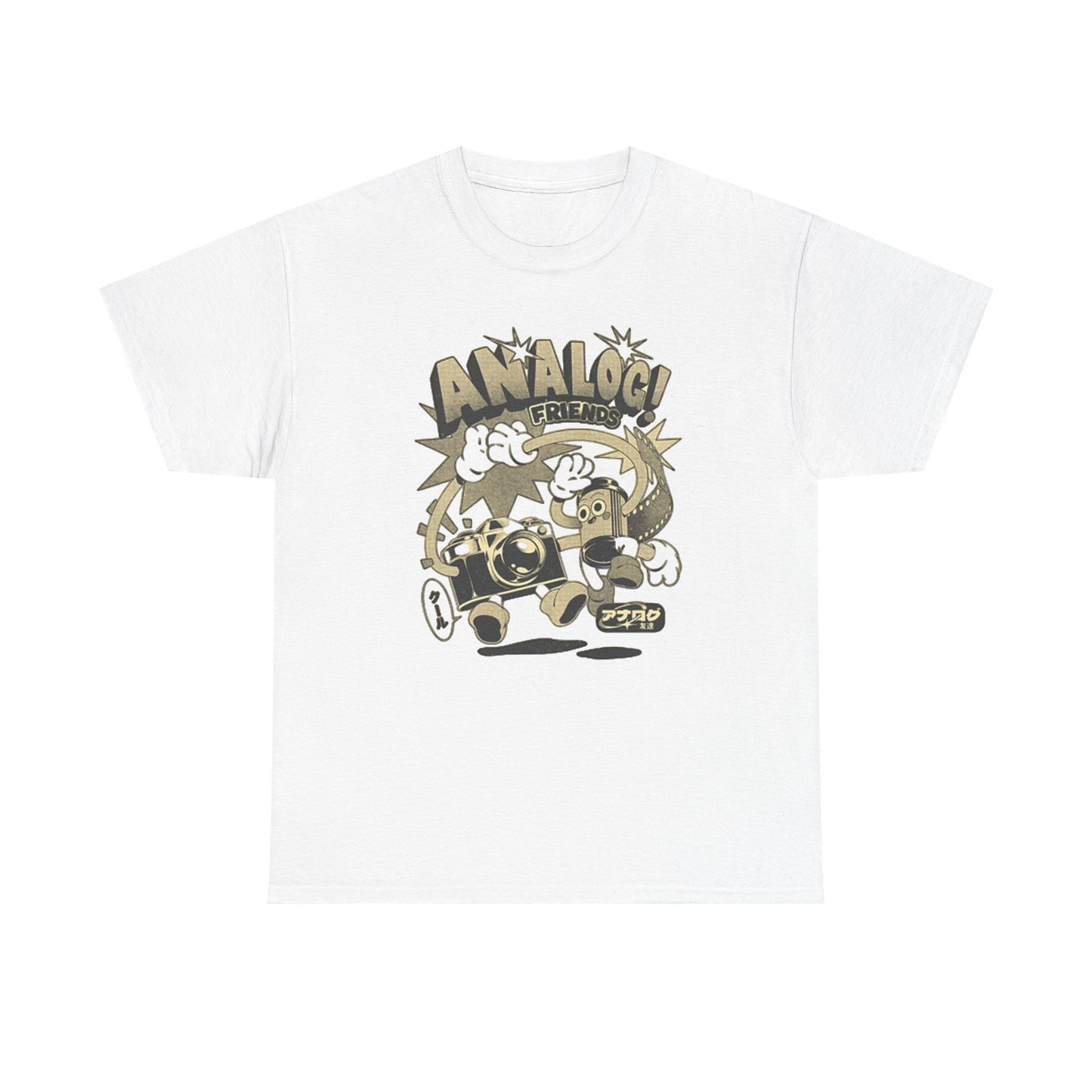 Analog Friends T Shirt Retro Photo Unisex Heavy Cotton Tee
