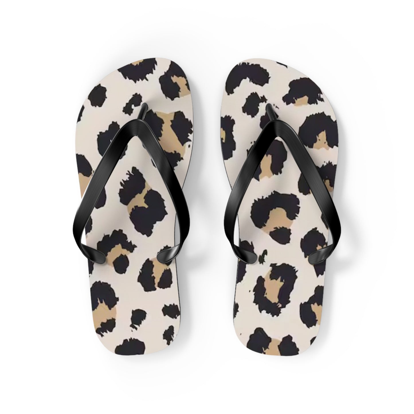 Cheetah Print Tan Beach Sandals, Slides for Summer, Flip Flops, Water Resistant