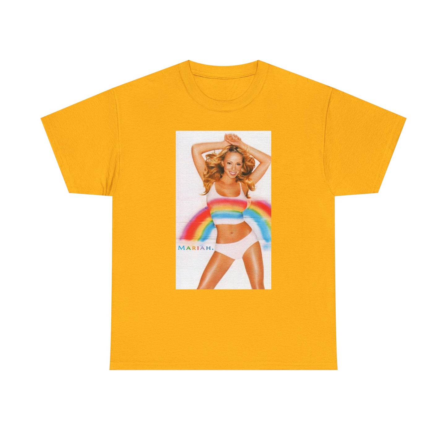 Mariah Carey T-shirt vintage Adam Sandler retro rainbow Unisex Heavy Cotton Tee