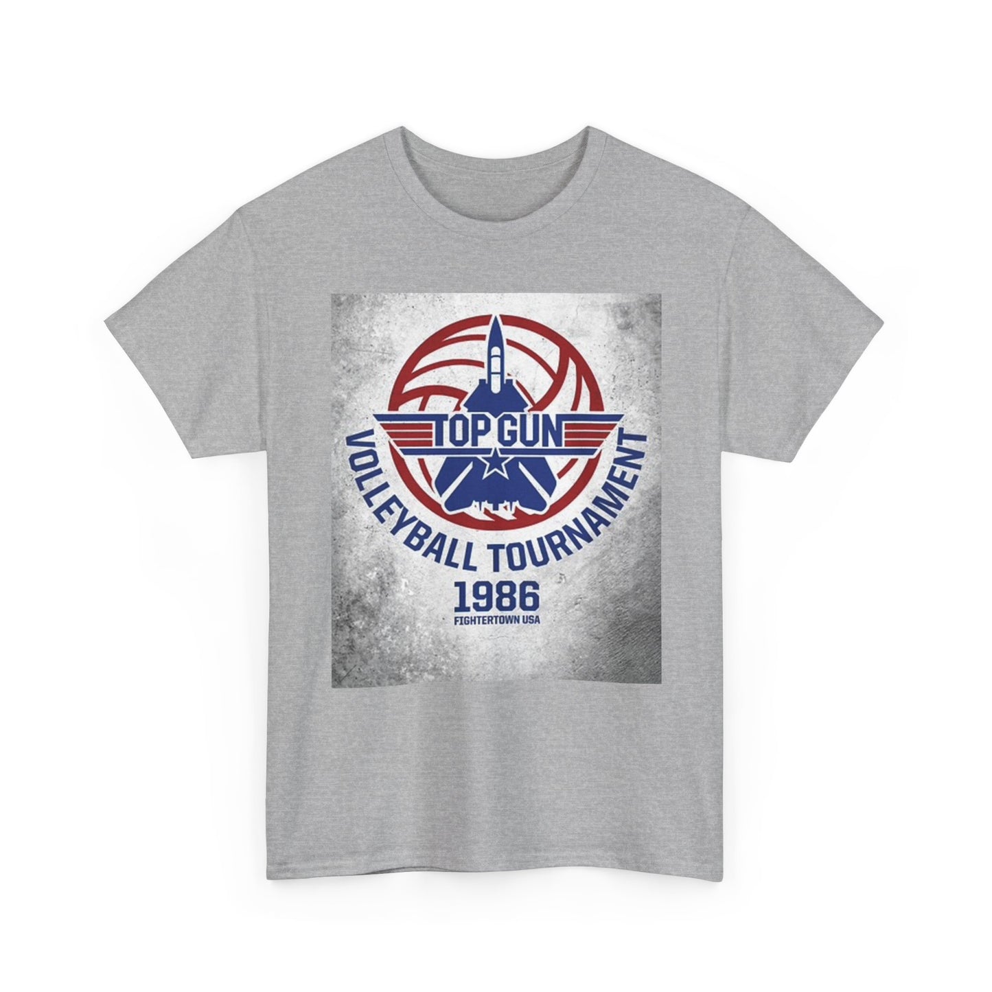 Top gun Volleyball tournament T Shirt Retro Graphic Unisex Heavy Cotton Tee